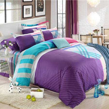 精致睡眠的溫柔守護——瀚庭貢緞活性印花四件套·維拉1.5米床款